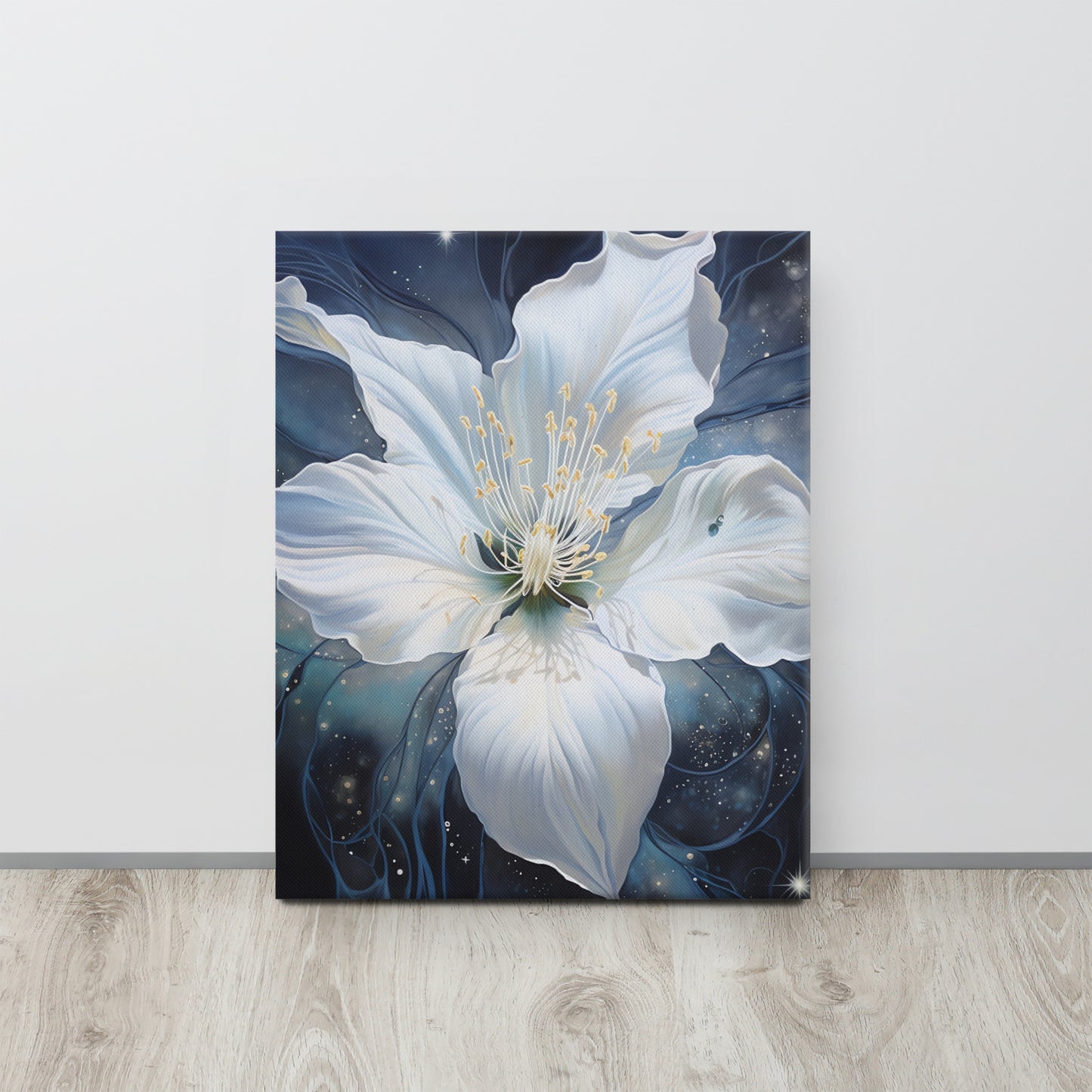 Moonlit Bloom: Georgia O'Keeffe-Inspired Abstract Canvas Print – Perfect Touch for Ethereal and Modern Interiors