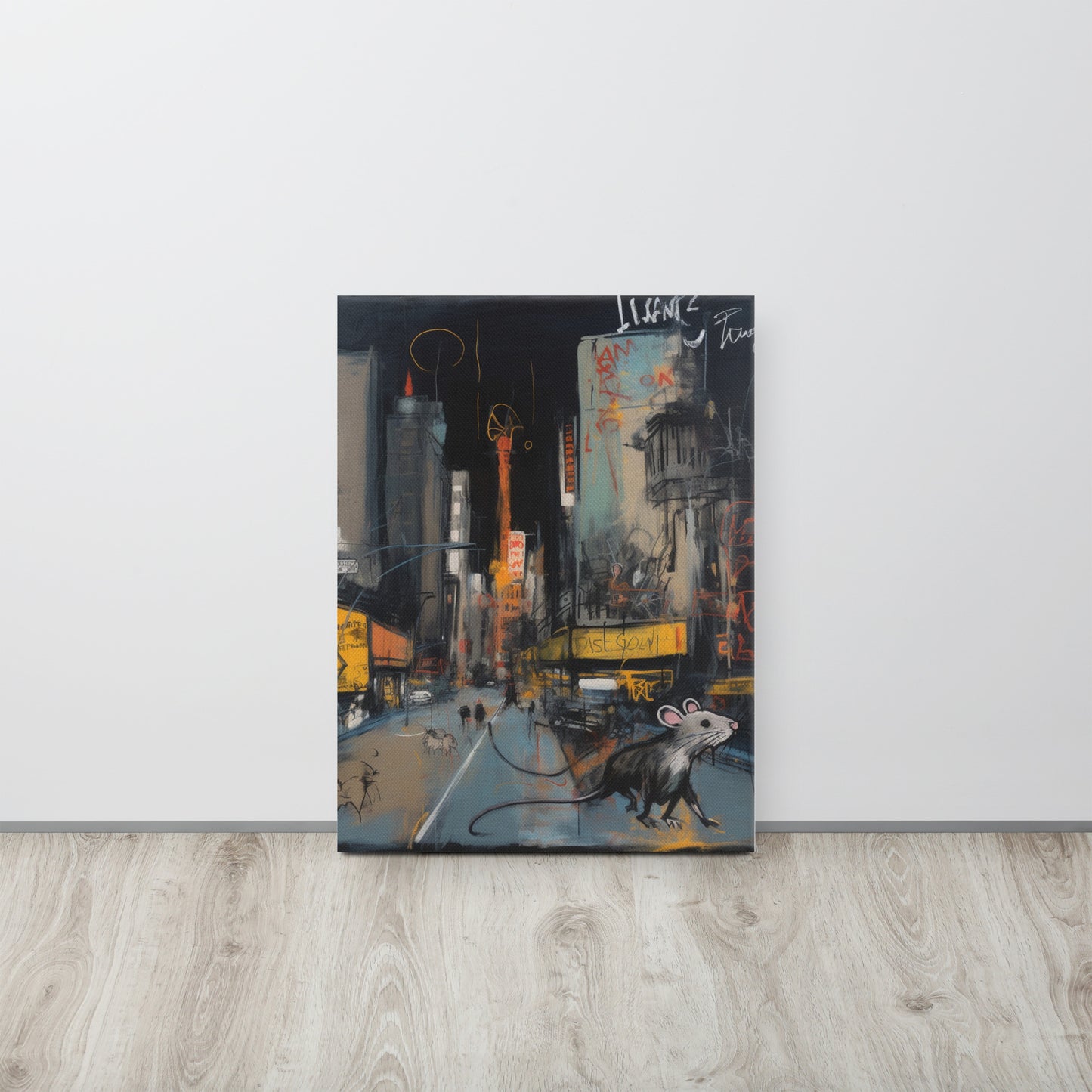 "Silent Echoes" - AI Generated Art Print Inspired by Basquiat's Unique Style