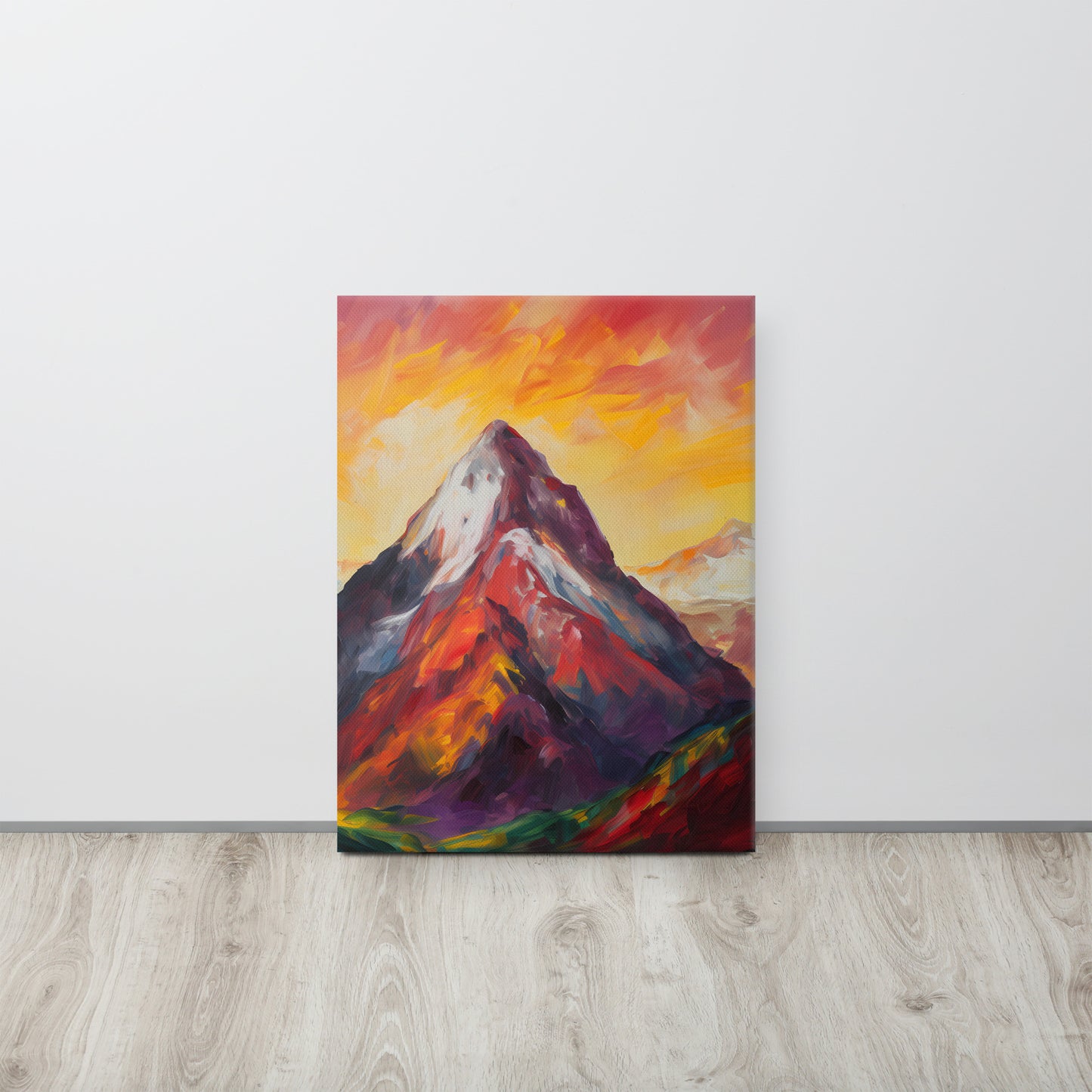 "Mystic Himalayas": An Expressionist Journey - Edvard Munch Inspired Canvas Print