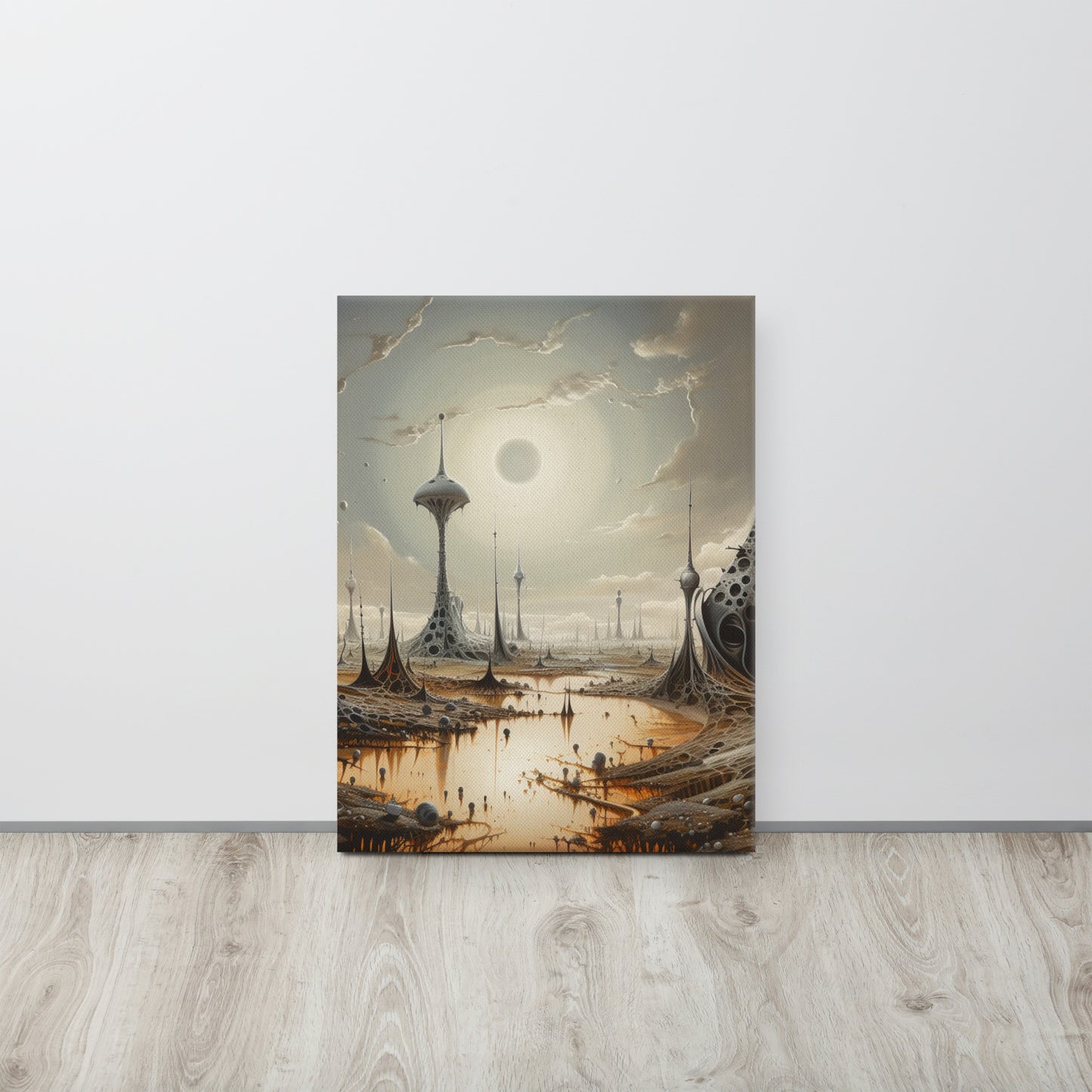 "Magnetic Dreams" - Salvador Dalí Inspired Surreal Canvas Art Print