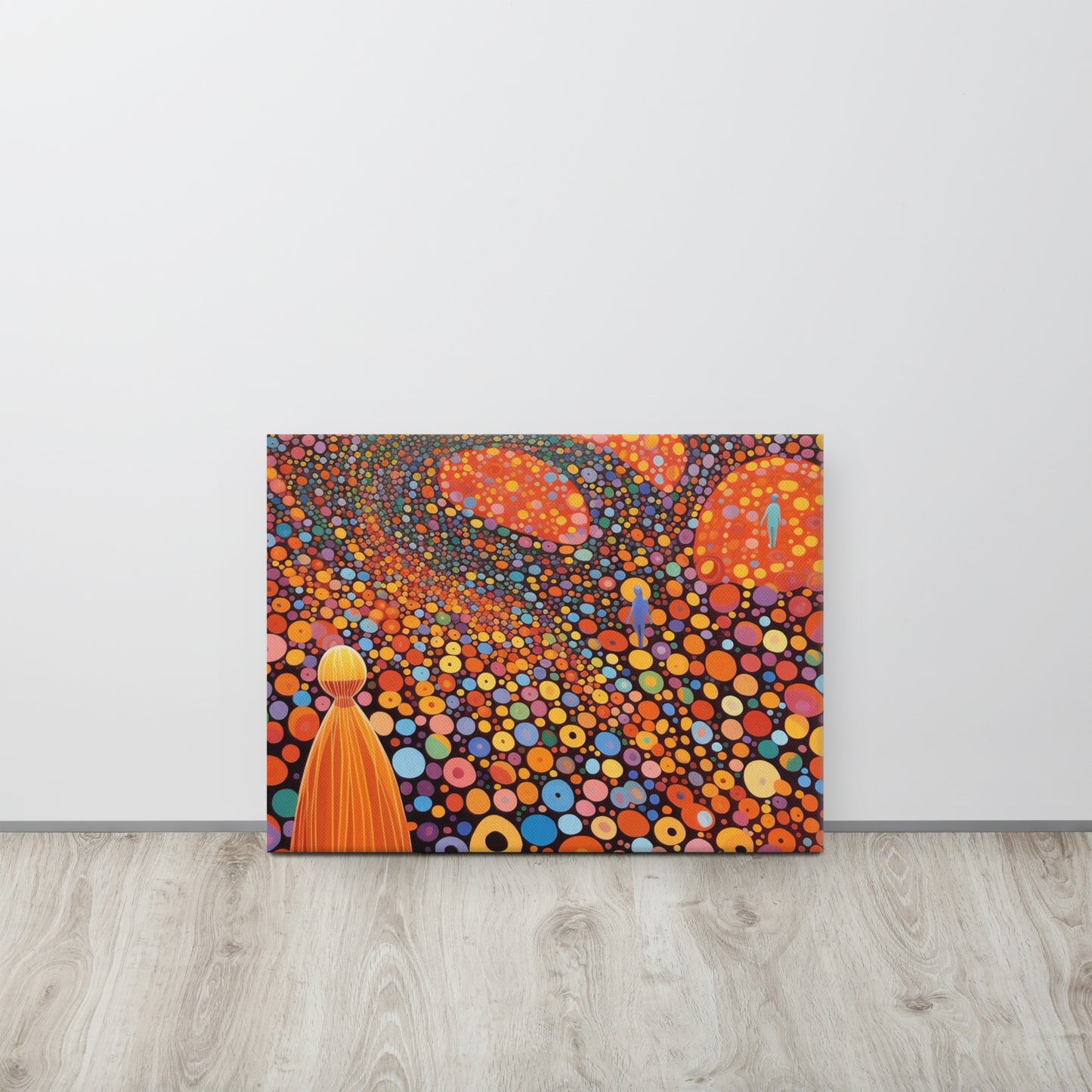 Floral Infinity: Yayoi Kusama Inspired Acrylic Canvas Print - Abstract Floral Art