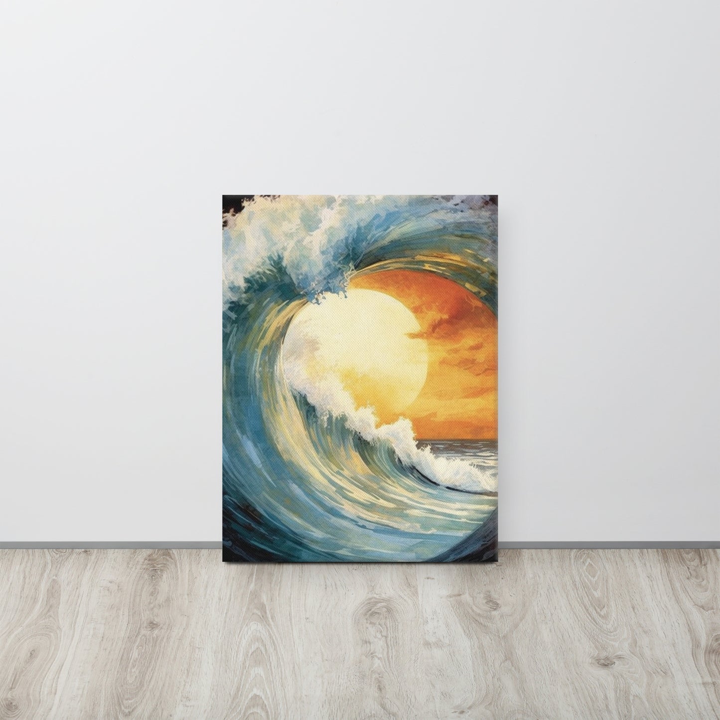 Inside The Barrel: Winslow Homer Inspired Barrel Wave Canvas Print