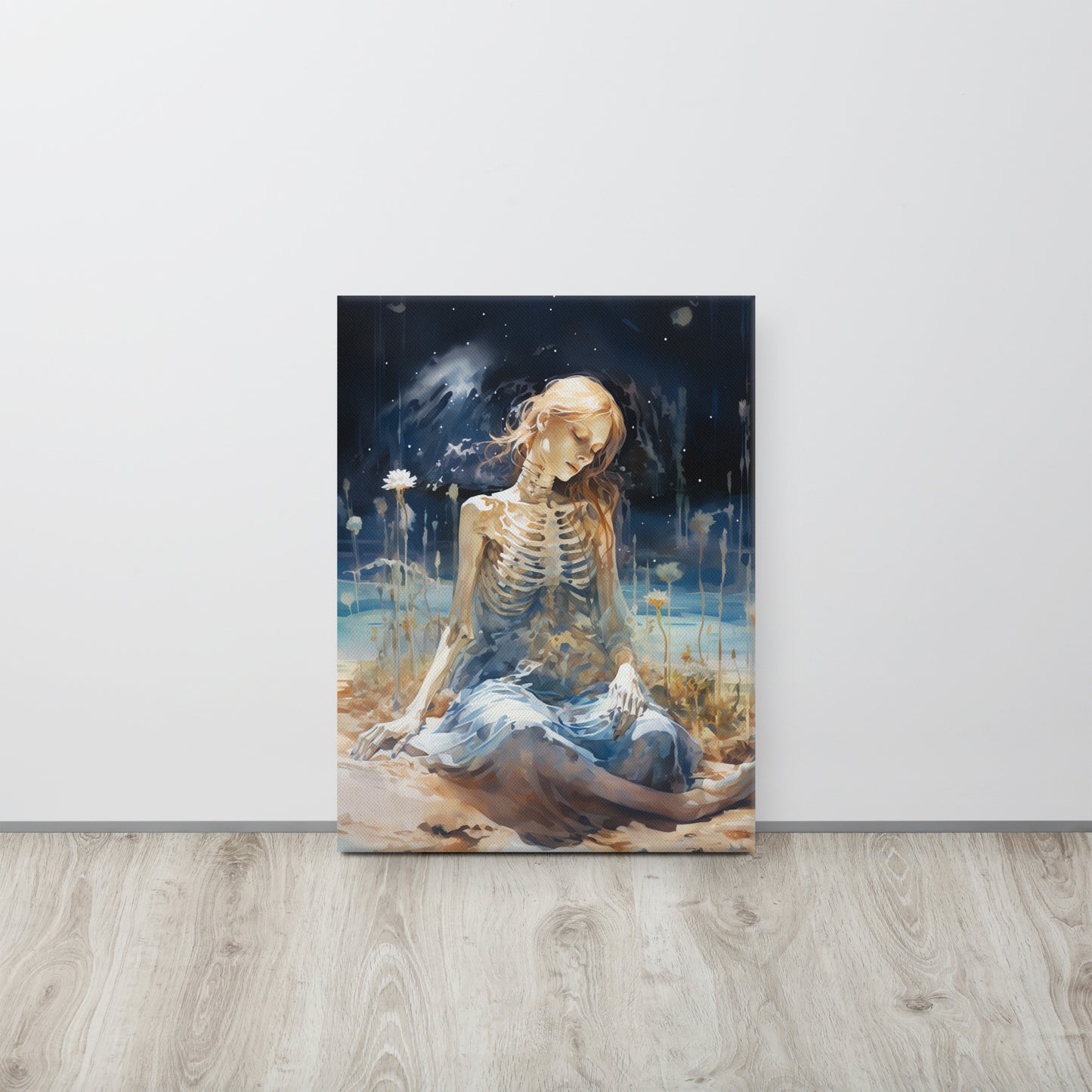 Between Stars and Sands: Life's Enigma - Turner-Inspired Double Exposure Canvas Print