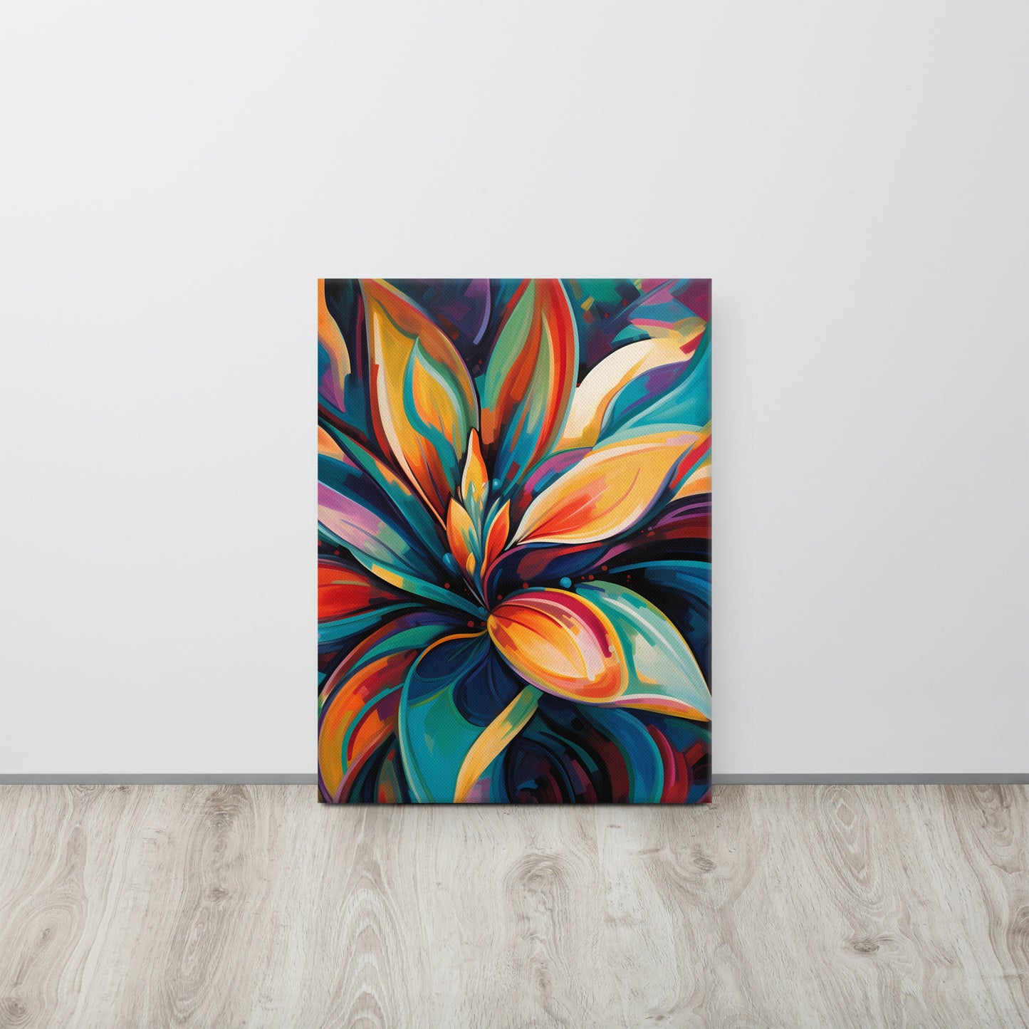 "Exotic Elegance": Georgia O'Keeffe Inspired AI Canvas Art