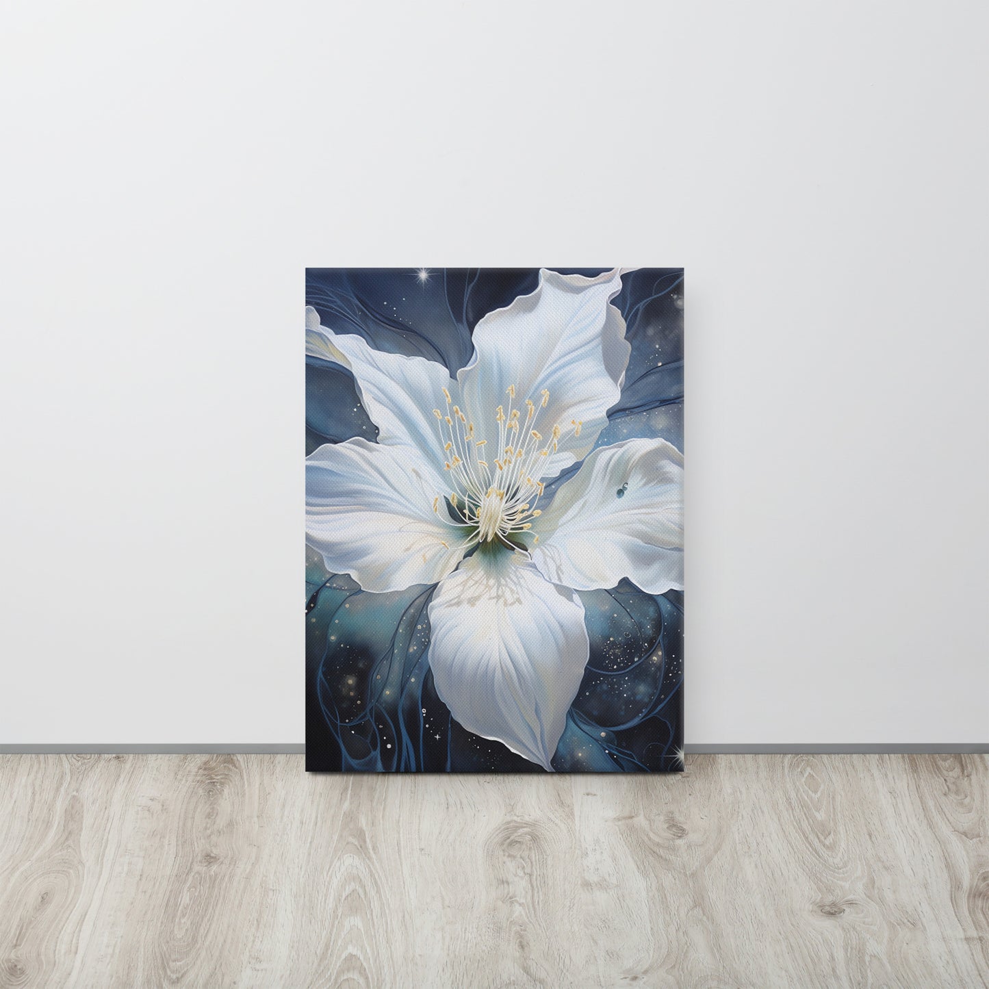 Moonlit Bloom: Georgia O'Keeffe-Inspired Abstract Canvas Print – Perfect Touch for Ethereal and Modern Interiors