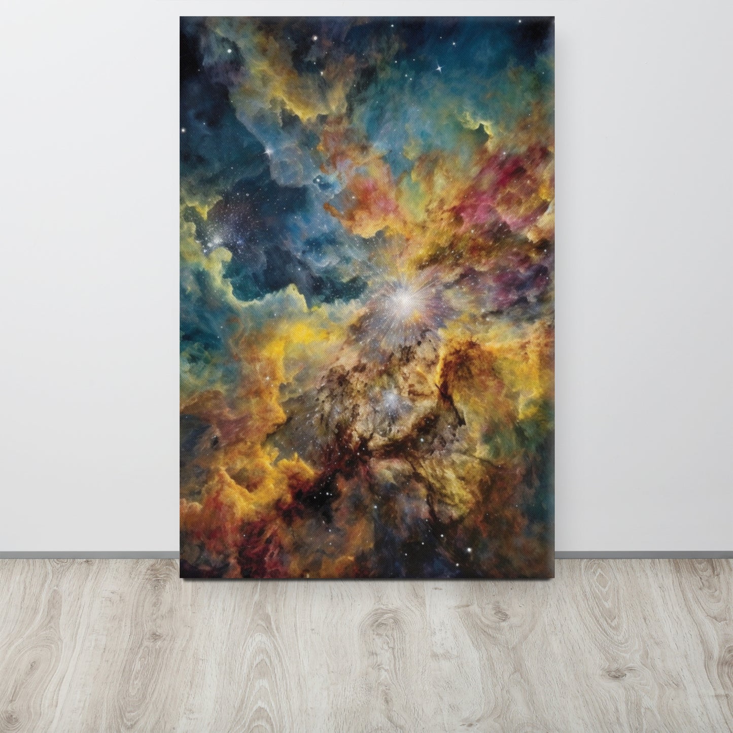 "Cosmic Dance" - AI Generated Vincent van Gogh Style Canvas Print