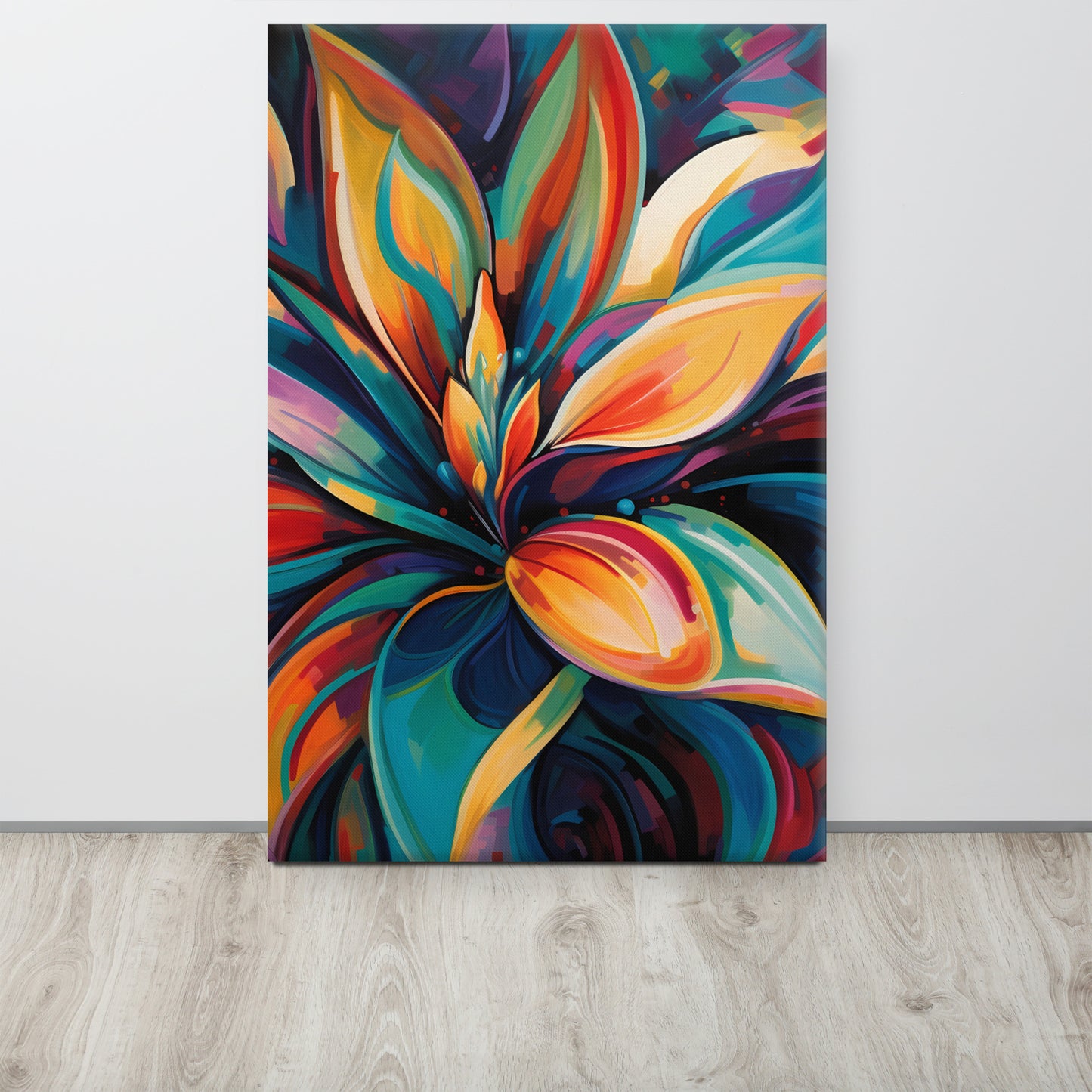 "Exotic Elegance": Georgia O'Keeffe Inspired AI Canvas Art