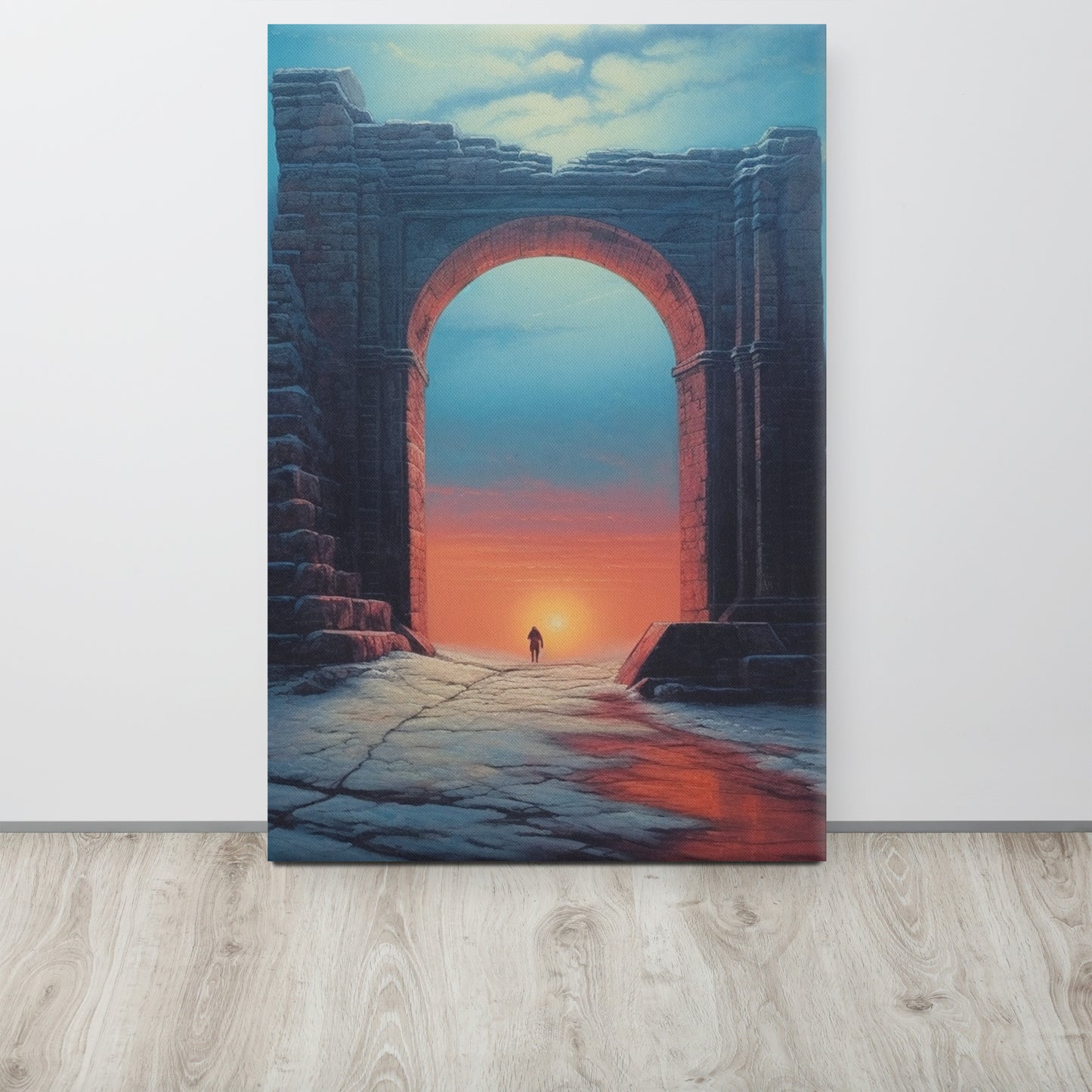 Mystic Gate: Zdzisław Beksiński-Inspired Canvas Print