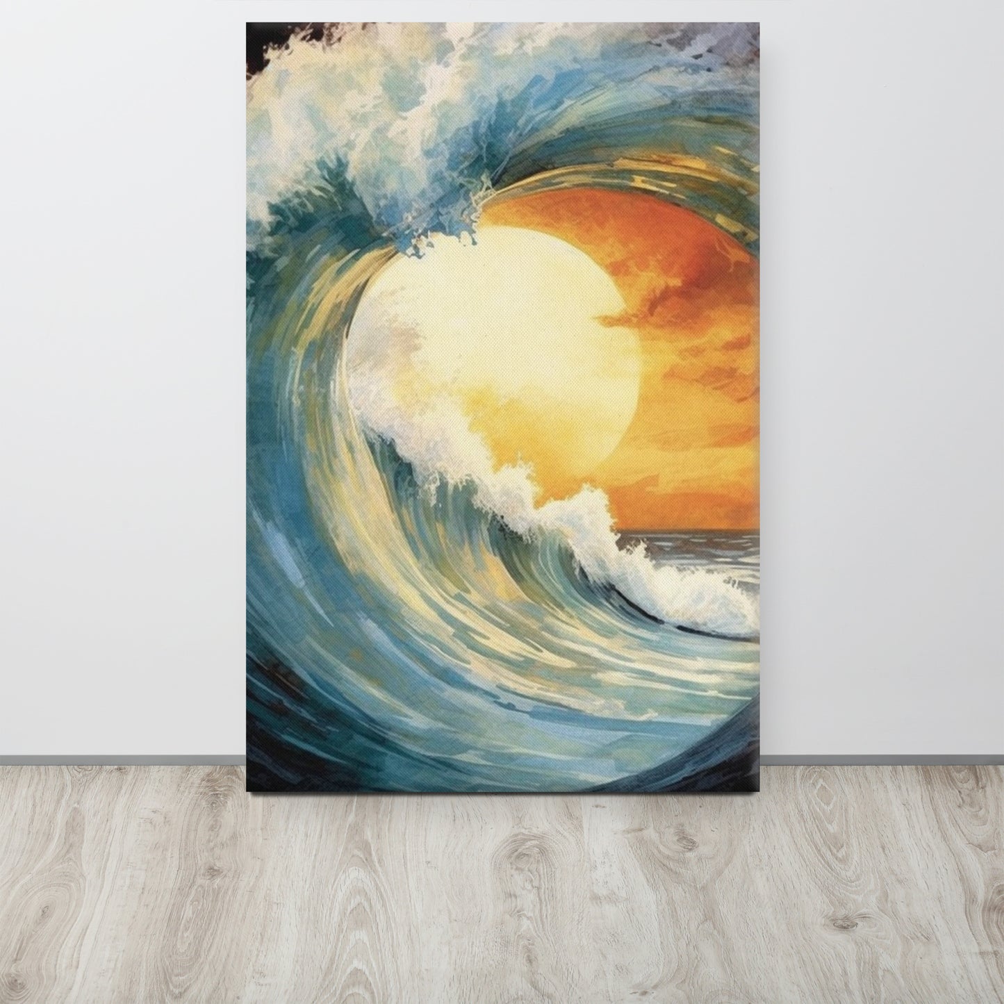 Inside The Barrel: Winslow Homer Inspired Barrel Wave Canvas Print