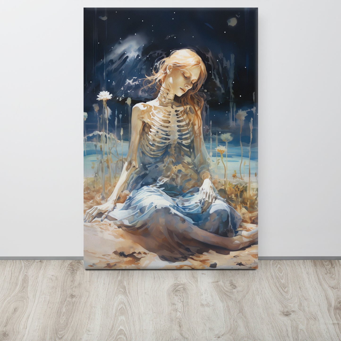 Between Stars and Sands: Life's Enigma - Turner-Inspired Double Exposure Canvas Print