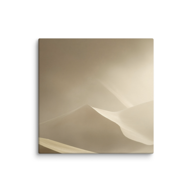 Sand Dune Canvas Print – Japandi Minimalist Wall Art | Neutral Wabi-Sabi Home Decor