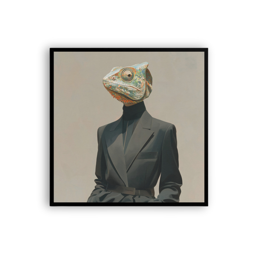 The Adaptor – Chameleon Portrait Canvas Print
