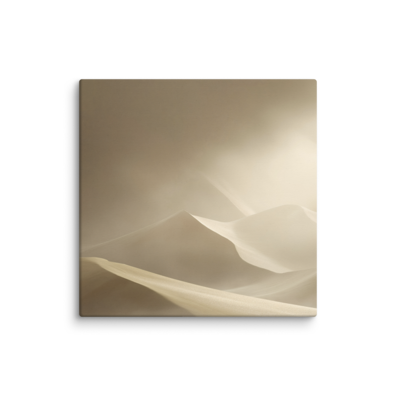Sand Dune Canvas Print – Japandi Minimalist Wall Art | Neutral Wabi-Sabi Home Decor
