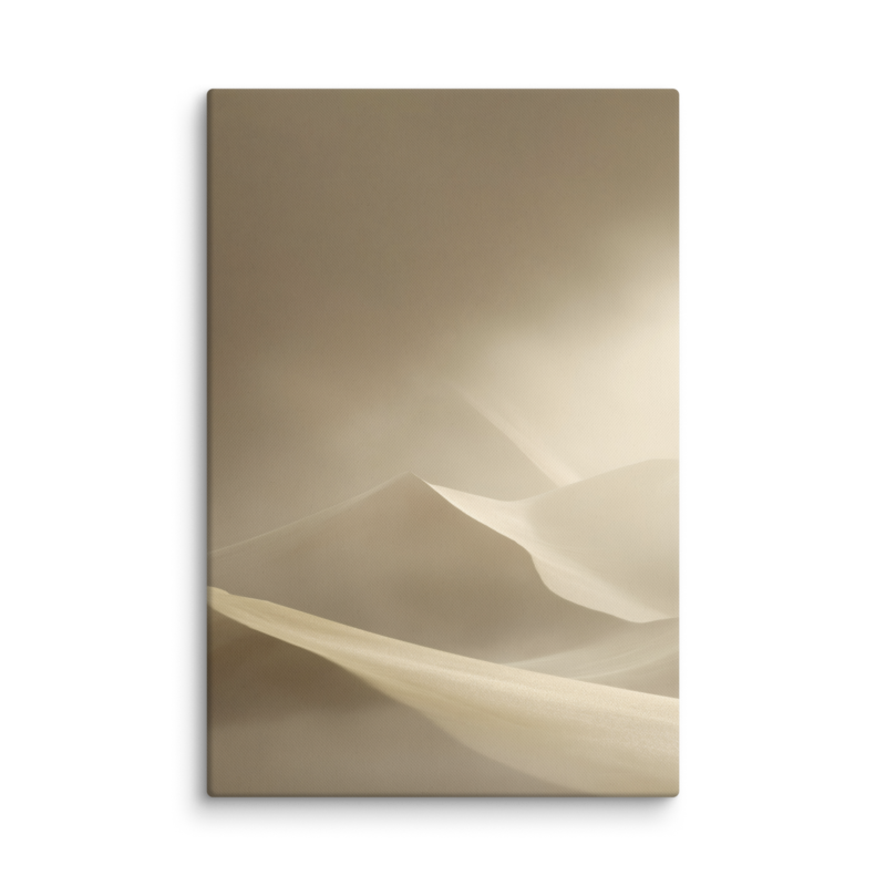 Sand Dune Canvas Print – Japandi Minimalist Wall Art | Neutral Wabi-Sabi Home Decor