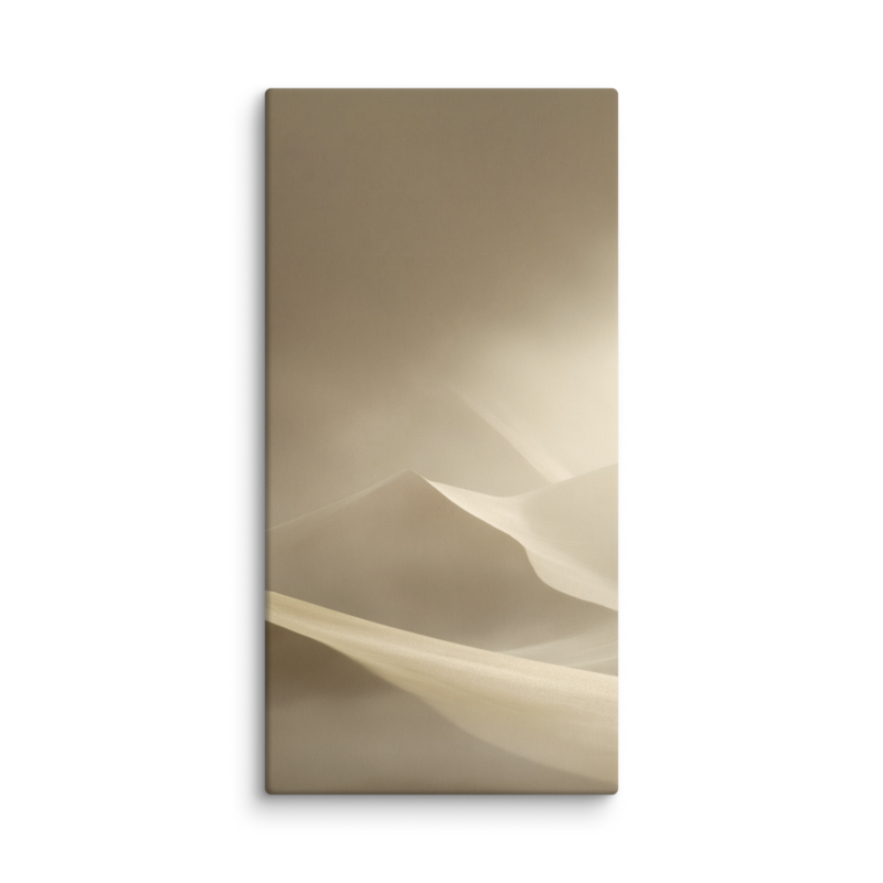 Sand Dune Canvas Print – Japandi Minimalist Wall Art | Neutral Wabi-Sabi Home Decor