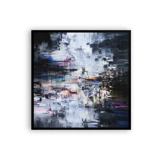 Electric City Glow — Modern Abstract Canvas Wall Art for Living Room & Office