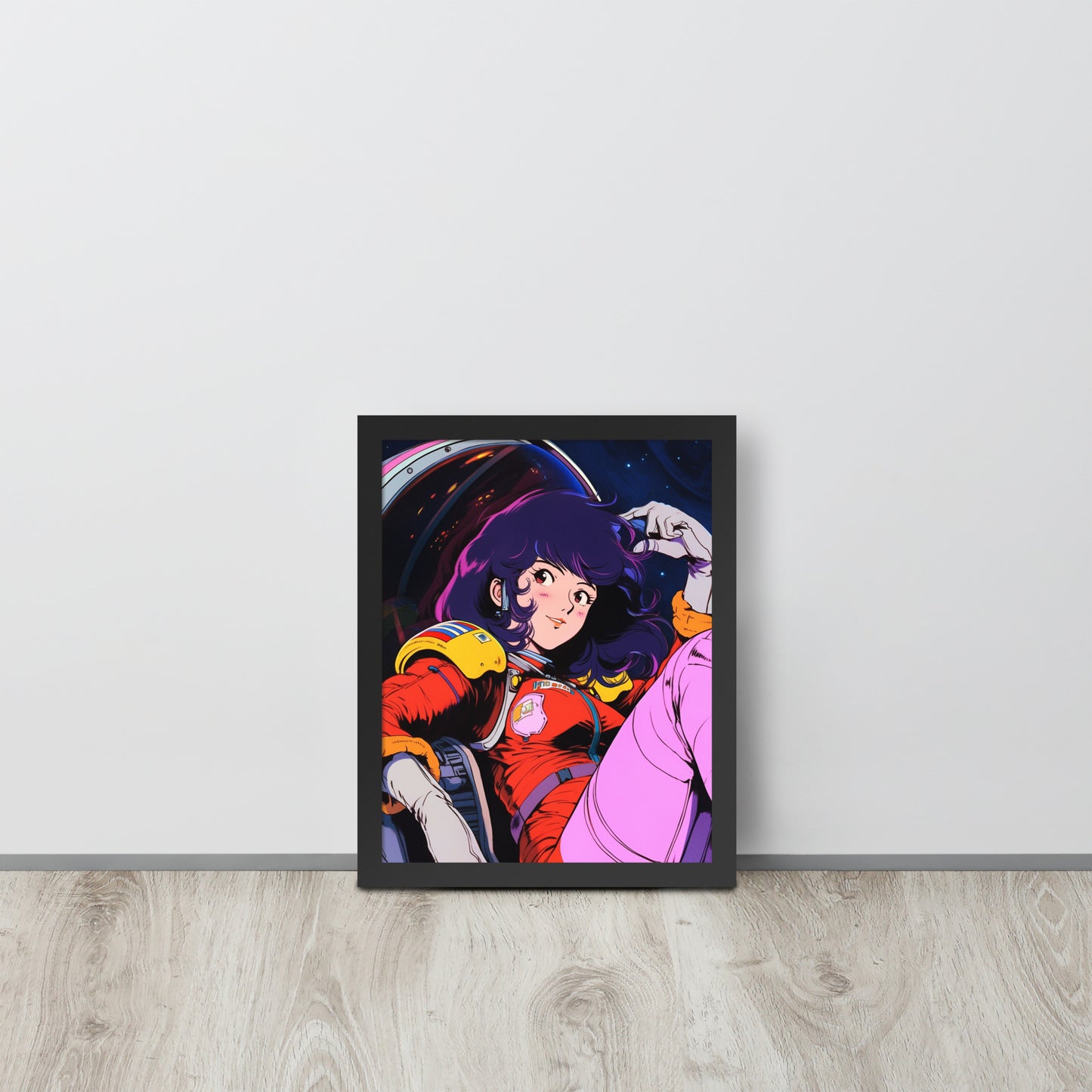 Stardust Serenity: Anime Astronaut Babe Poster Print in Yatate's Style