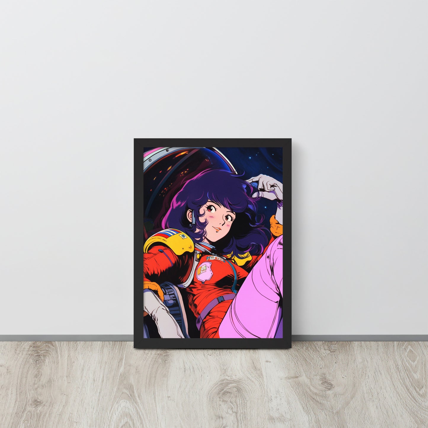 Stardust Serenity: Anime Astronaut Babe Poster Print in Yatate's Style