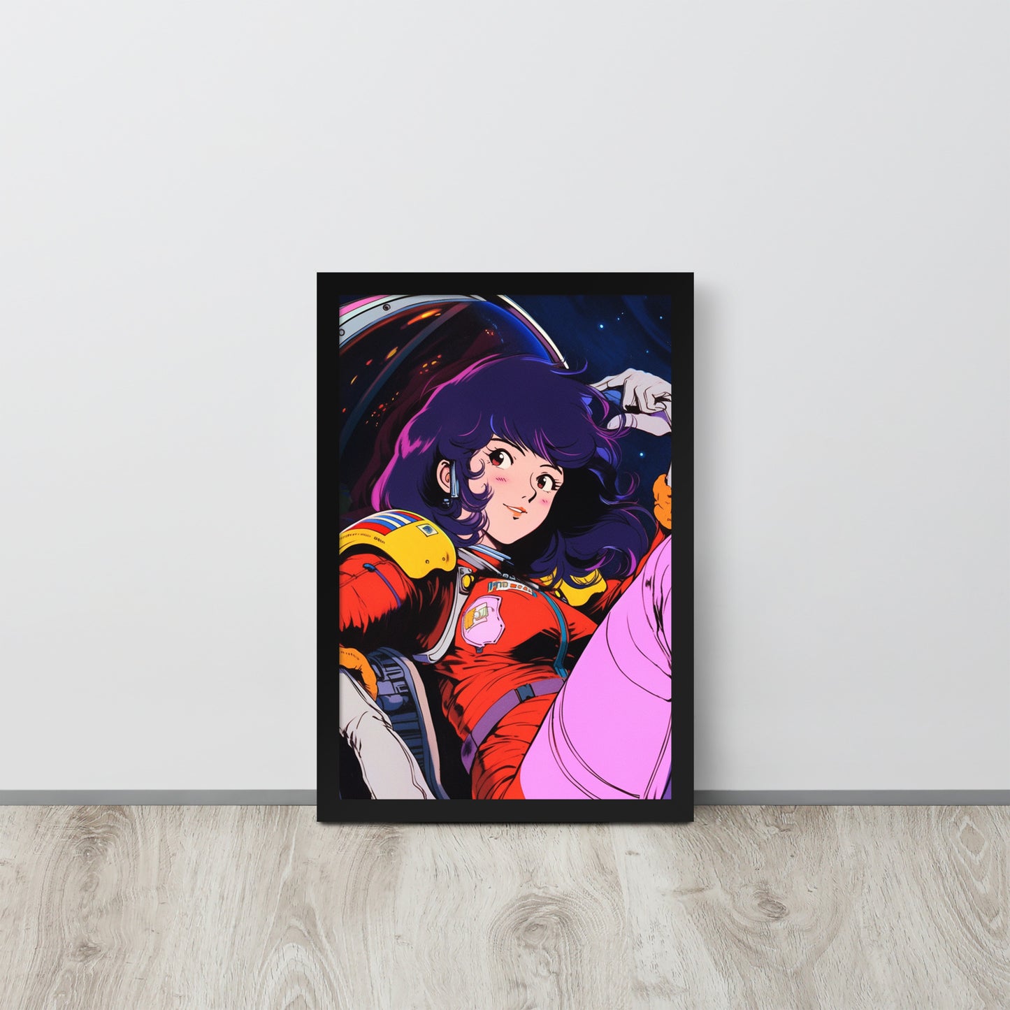 Stardust Serenity: Anime Astronaut Babe Poster Print in Yatate's Style