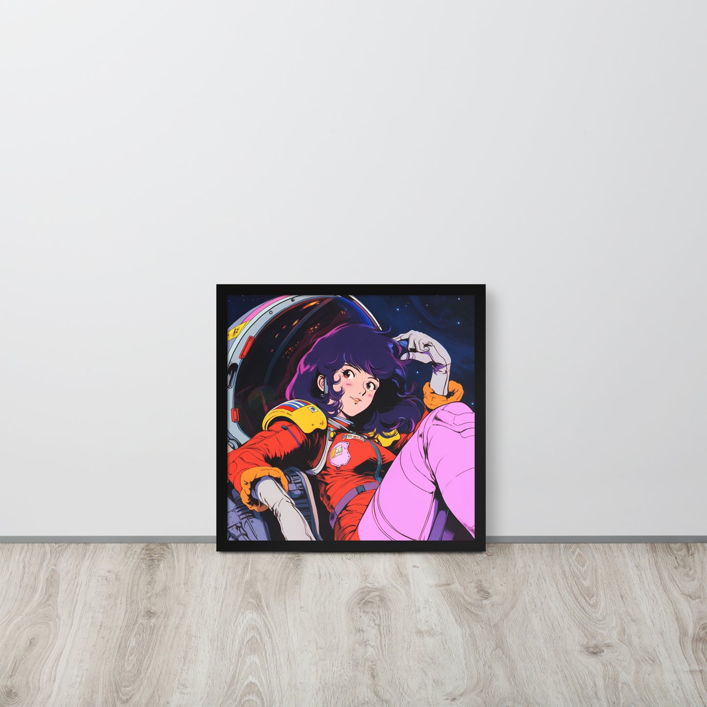 Stardust Serenity: Anime Astronaut Babe Poster Print in Yatate's Style