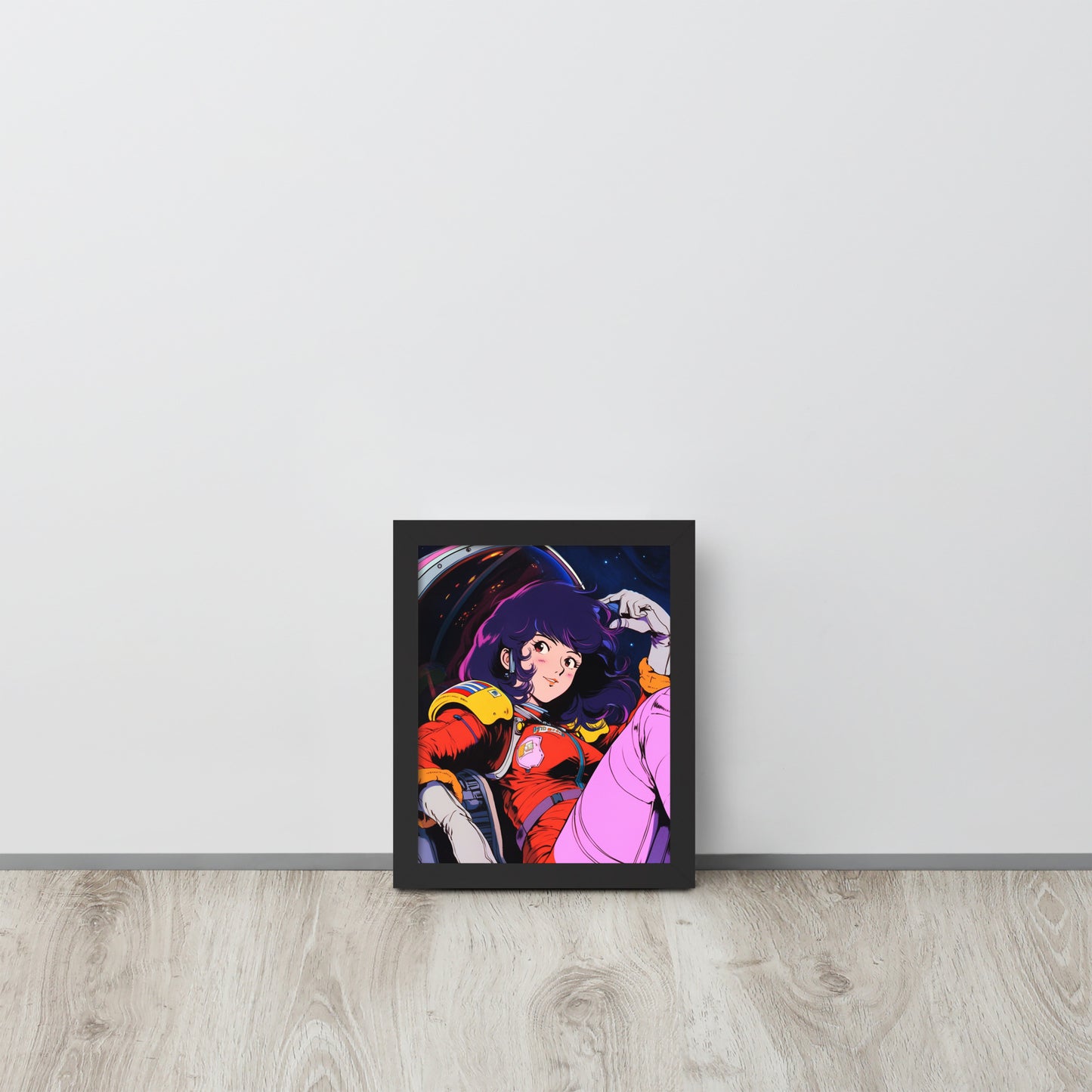 Stardust Serenity: Anime Astronaut Babe Poster Print in Yatate's Style