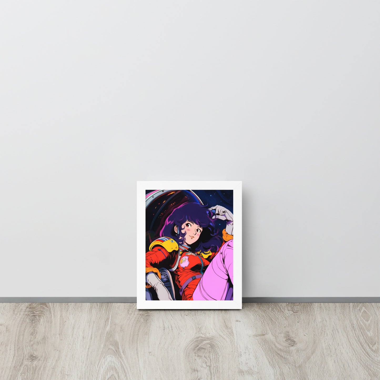 Stardust Serenity: Anime Astronaut Babe Poster Print in Yatate's Style