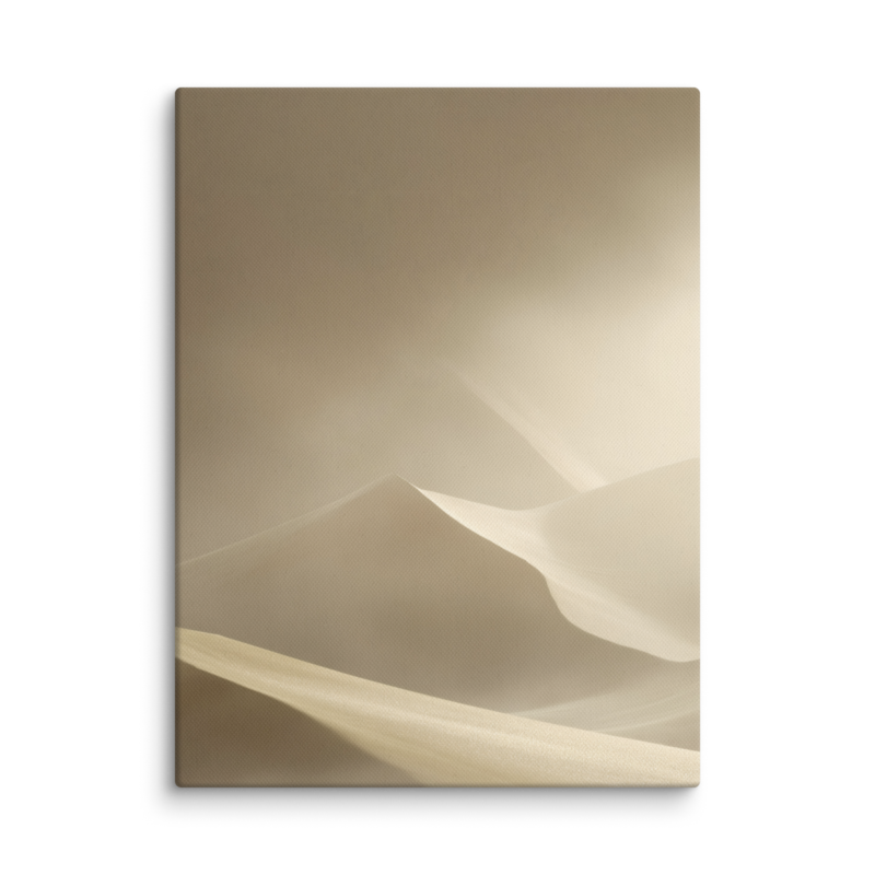 Sand Dune Canvas Print – Japandi Minimalist Wall Art | Neutral Wabi-Sabi Home Decor