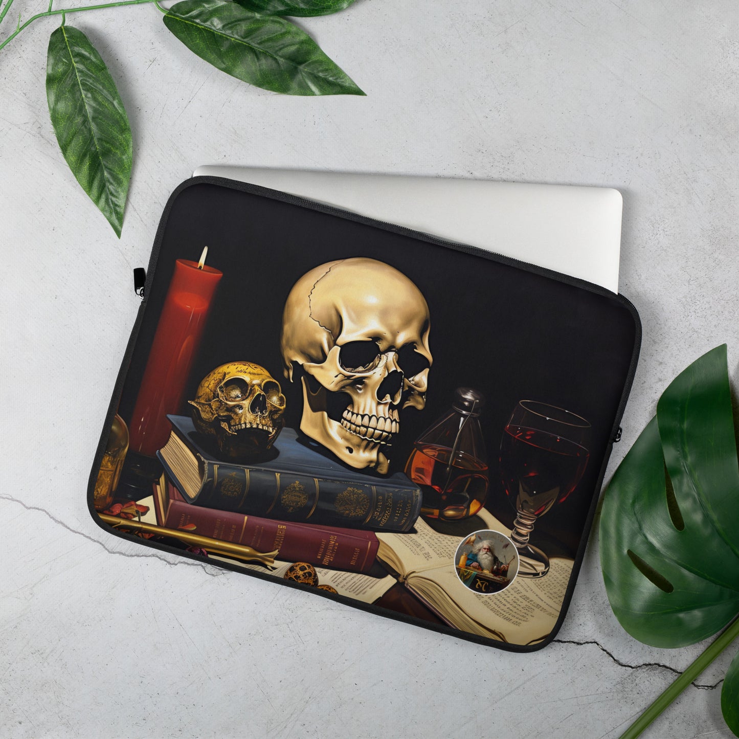 Cryptic Vanitas Laptop Sleeve - Inspired by Caravaggio