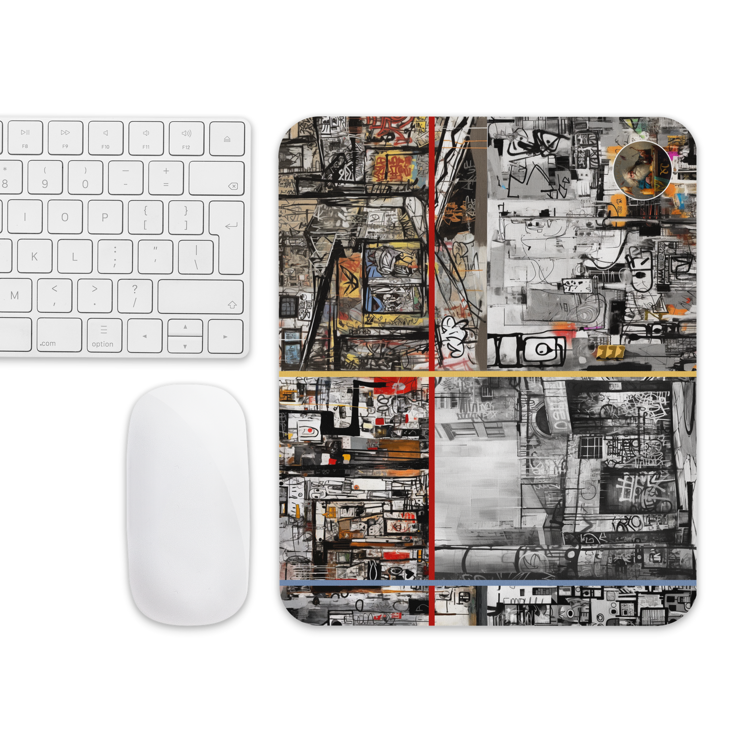 Urban Artistry - Basquiat-Inspired Mouse Pad