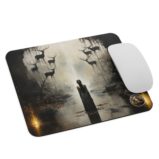 Lake Serenade: Haunting Maiden Mouse Pad Inspired by Francisco de Goya