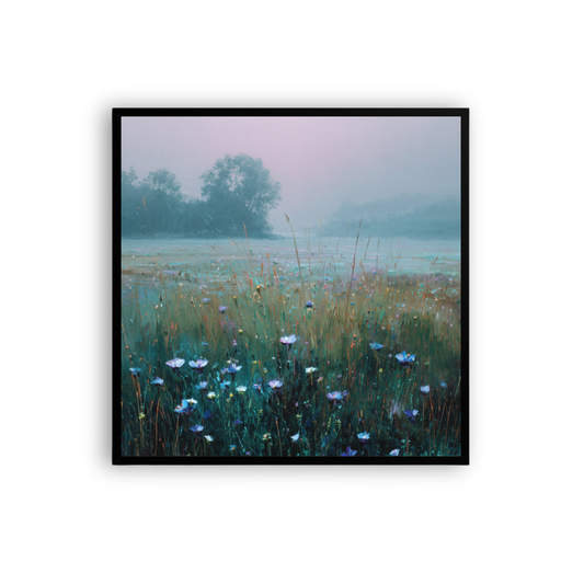 Wildflower Meadow Canvas Print – Botanical Wall Art | Cottagecore Floral Home Decor